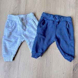 2 Zara 6-9 month jogger sweatpants